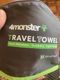 Рушник з мікрофібри для спорту та подорожей TRAVEL TOWEL My Fit T-SQT 60 см x 120 см салатовий фото від покупців 1