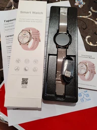 Класичний жіночий смарт-годинник Lemfo Y11 Silver з AMOLED екраном, можливістю здійснювати дзвінки