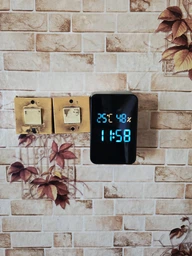 Дзвінок дверний бездротовий з козирком з DOORBELL 5615 з годинником, термометром і показником вологості фото від покупців 1