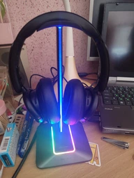 Подставка для игровых наушников New Bee Z8 с RGB подсветкой Black фото от покупателей 3
