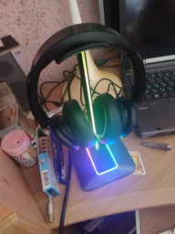 Подставка для игровых наушников New Bee Z8 с RGB подсветкой Black фото от покупателей 1