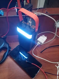 Повербанк Power bank 100000 mAh USB, Type-C, MicroUSB с Led-дисплеем, быстрой зарядкой и встроенными кабелями, белый фото от покупателей 2