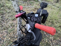 Грипсы ручки велосипедные MTB Ergonomic, с замками, красные фото от покупателей 2