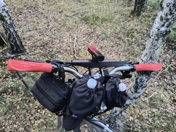 Грипсы ручки велосипедные MTB Ergonomic, с замками, красные