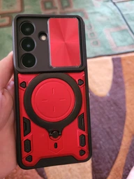 Защитный чехол Deexe Magnetic Space для Samsung Galaxy S26 - Red