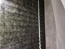 Комплект Жалюзі-плісе на вікна самоклеючі 60x180 см, Чорний (BLINDS-BLACK60X80)