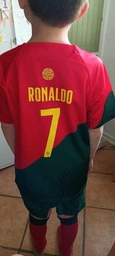 Комплект футбольна форма дитяча Ronaldo (Роналдо) 7 з гетрами (розмір 34-38) 26 розмір, ріст 140-145 см, червона з зеленим фото від покупців 1
