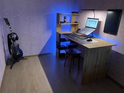 Стол компьютерный Moreli Roland Ш1416*В1226*Г600 Серый