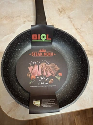 Сковорода BIOL 26см з антипригарним покриттям Стейк Меню