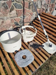 Набор для уборки RZTK Spin Mop 2 (швабра и ведро с отжимом) + 1 дополнительная сменная насадка