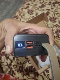 Повербанк 50000 mah 22.5W Super Fast Charge 10024 з LED дисплеєм і швидкою зарядкою PD/QC 3 порта powerbank павербанк для телефона apple айфона iphone самсунг samsung роутера планшета універсальний з ліхтариком фото від покупців 1