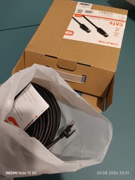 Патч-корд CABLETIME Cat6 UTP 1000Mbps 250MHz, 25 м Черный (CN60Y) (CA915507)