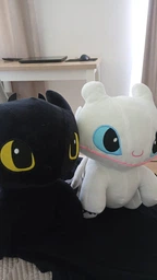 Мягкая игрушка обнимашка Дракон Ночная Фурия Беззубик 40 см My Kigu Плюшевый Черный (9081/40)