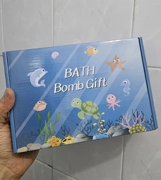 Дитячі бомбочки для ванни BATH BOMB GIFT, 12 шт, з іграшками-сюрпризами, шипучі, морська тематика, 720 г