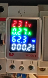 Цифровой счетчик электроэнергии 6-в-1 на DIN-рейку ZS-6035VAH (V, A, W, kWh, Hz, Cosφ)