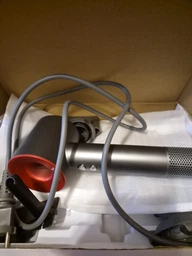 Фен для волосся SUPERSONIC Leafless Hair Dryer 1600 Вт з іонізацією, 3 режими сушіння, 5 насадок, сірий металік