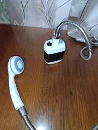 Душ портативний Travel shower від USB кемпінговий з помпою білий акумуляторний фото від покупців 3