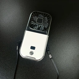 Вентилятор міні портативний акумуляторний з павербанком 3000 mAh з підставкою для телефона ручний на шию з USB білий + чорний фото від покупців 5