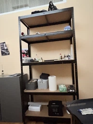 Стеллаж 4P StrongShelf 180Х90X40 см черный, равномерная нагрузка 175кг/полка, общая нагрузка до 875кг