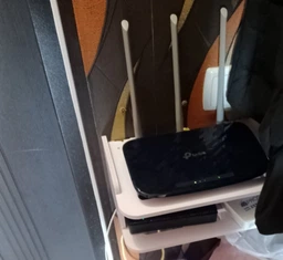 2-рівнева Полиця для Wi-Fi роутера, модему, приставки, маршрутизатора 30*20*15 см, біла