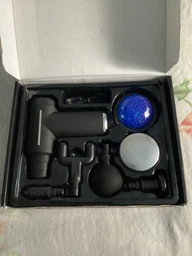 Массажер пистолет перкуссионный сенсорный 6в1 Massage Gun для тела спины ног и шеи мышц ультракомпактный ударный ручной черный фото от покупателей 1