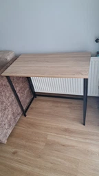 Стол раскладной Морис 900 Ferrum-decor 750x900x500 Черный металл ДСП Белый 16 мм (MORI901)