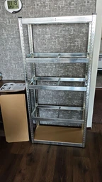 Стеллаж 4P StrongShelf 150Х70X30 см оцинкованный, равномерная нагрузка 150кг/полка, общая нагрузка до 750кг фото от покупателей 2