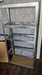 Стеллаж 4P StrongShelf 150Х70X30 см оцинкованный, равномерная нагрузка 150кг/полка, общая нагрузка до 750кг