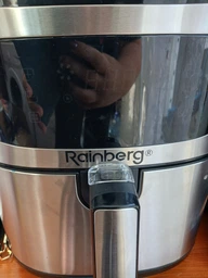 Аерогриль Rainberg RB 2330 4200W аерофрітюрниця безмасляна для приготування без олії з 2 Тенами 8,5 л Срібляста з чорним