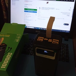 Повербанк 100000 mah 20W Super Fast Charge 10269 з LED дисплеєм і швидкою зарядкою PD/QC 3 порта powerbank павербанк для телефона apple айфона iphone самсунг samsung роутера планшета універсальний з ліхтариком чорний фото від покупців 6
