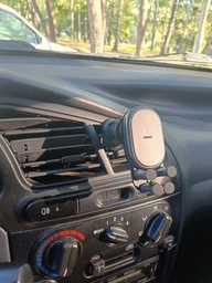 Автотримач з бездротовою зарядкою Baseus Stable Gravitational Car Mount Pro 15W Black (SUWX030001)