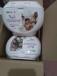 Парфумовані капсули з гранулами WellMe 7в1 Super-concentrated clean laundry pods для прання кольорової та білої білизни 40шт