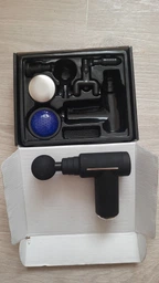 Массажер пистолет перкуссионный сенсорный 6в1 Massage Gun для тела спины ног и шеи мышц ультракомпактный ударный ручной черный фото от покупателей 13