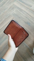 Портмоне гаманець чоловічий шкіряний із захистом RFID для банківських карт коричневий
