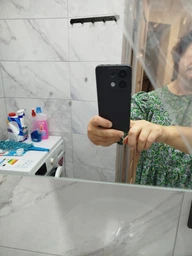 Навесная настенная тумба 640х620х208 мм с полками и дверками и зеркалом в ванную или салон Дуб Сонома (A-51)