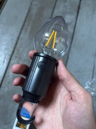 Лампочка аккумуляторная для кемпинга лампа светодиодная LED 3 режима свечения светильник с крючком фонарь портативный BRS
