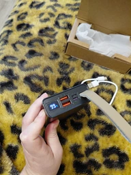 Повербанк 30000 mah 22.5W Super Fast Charge 10095 з LED дисплеєм і швидкою зарядкою PD/QC 3 порта powerbank павербанк для телефона apple айфона iphone самсунг samsung роутера планшета універсальний з ліхтариком фото від покупців 2
