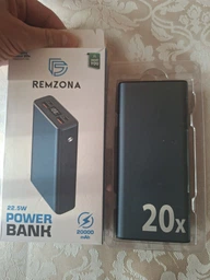 Повербанк 10000 mah 22.5W Remzona зі швидкою зарядкою PD 22.5 W Quick Charge 3.0 Fast Charge УМБ для телефона айфона роутера планшета великий хороший портативний Extrinity Metal 10X LED дисплей портативний фото від покупців 4