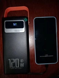 Повербанк 50000 mah 20W Super Fast Charge с LED дисплеем и быстрой зарядкой PD/QC 3 порта powerbank павербанк для телефона apple айфона iphone самсунг samsung роутера планшета универсальный с фонариком чорний