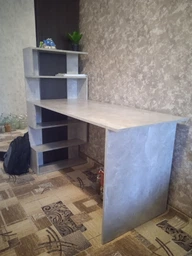 Стол компьютерный Moreli Roland Ш1416*В1226*Г600 Венге темный-Белый