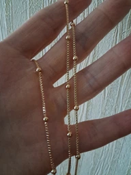 Цепь Xuping Jewelry веницианка с шариками 50 см 3 мм золотистая фото от покупателей 1
