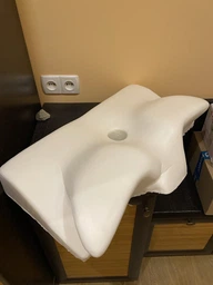 Ортопедична подушка з ефектом пам'яті для шиї та плечей 62×37-8-12 см,Memory Foam,метелик чорно-білий KT7006275 фото від покупців 13