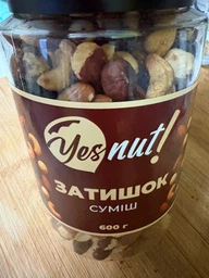 Суміш смажена ЗАТИШОК фундук кеш'ю мигдаль родзинки YESNUT! 600 г фото від покупців 1
