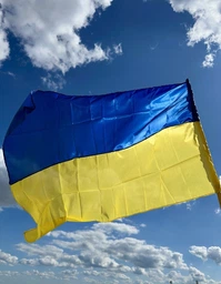 Флаг Украины украинский государственный желто синий большой уличный патриотический национальный стяг прапор символ независимой свободной страны укр на флагшток стену балкон дом для улицы с карманом сине желтый 142 на 88 см