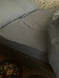 Комплект постельного белья полуторный 150х210 Бязь Gold Luxe простыня на резинке 120х200х20 наволочки 50х70 серый