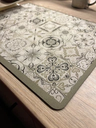 Коврик влаговпитывающий для сушки посуды на столешницу кухню 40x30 см Boho коврик для посуды стиральной машинки антискользящий диатомитовый коврик под посуду