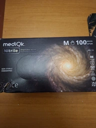 Рукавички MediОk Black Space нітрилові розмір L 100 шт чорні