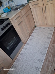 Безворсовий Килим на Гумовій основі на Кухню Kitchen 1924791 67х120 см Коричневий