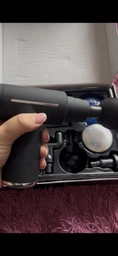 Массажер пистолет перкуссионный сенсорный 6в1 Massage Gun для тела спины ног и шеи мышц ультракомпактный ударный ручной черный фото от покупателей 4