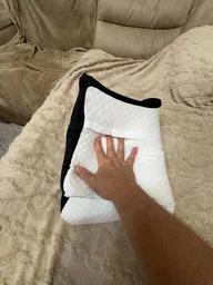 Ортопедична подушка з ефектом пам'яті для шиї та плечей 62×37-8-12 см,Memory Foam,метелик чорно-білий KT7006275 фото від покупців 8